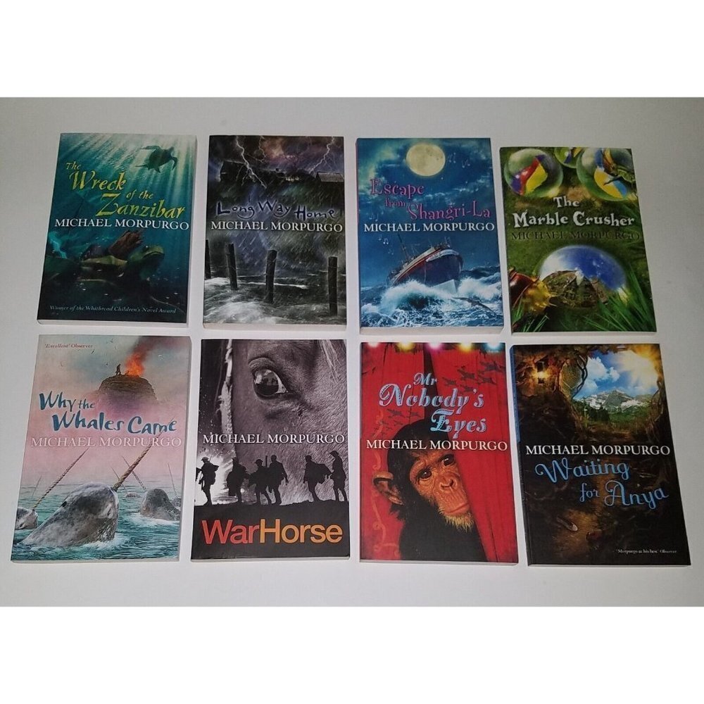 8 Michael Morpurgo Paperback Book Lot War Horse Anya Whales Shangri-La Zanzibar